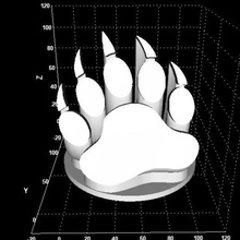 grizzly bear claw d'affichage divers 3d print model - Mito3D