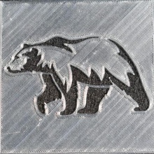 grizzly orso stencil 3d print model - Mito3D