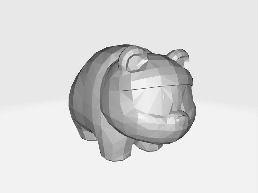 grizzo orso Kirby lowpoly gioco Mario Bros super bros luigi bowser yoshi kart interruttore trofeo pesca rospo waluigi wario asino kong nintendo 3D print model - Mito3D