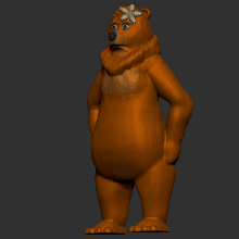 grizzy lemmings she bear juego juguete animal dibujos animados figurilla 3d print model - Mito3D