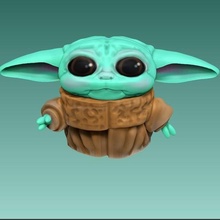grogu Mini Gelb Mandalorianer Baby Yoda Star Kriege 3d print model - Mito3D