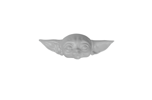 Gelb Baby Yoda Kopf Schlüssel Halter Unterstützung Babyyoda Schlüsselhalter Nerd Disney Kriege Star Krieg Sterne obi 3d print model - Mito3D