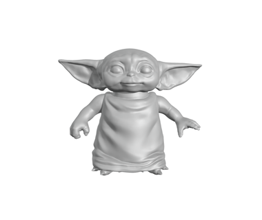 Gelb Baby Yoda einfach Babyyoda Krieg Sterne Disney Kenobi Mandalorianer Mandaloriano obi 3d print model - Mito3D