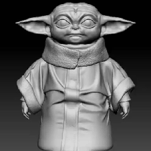 Gelb Baby Yoda Star Kriege 3d print model - Mito3D