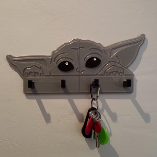 grogu baby yoda wall key hooks mandalorian hook 3d print model - Mito3D