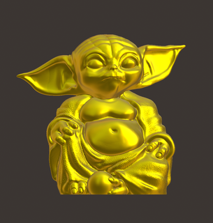 Gelb Buddha Meditation Mandalorianer Baby Yoda Mando Krieg Sterne Babyyoda ahsoka Disney Jedi Lichtschwert 3d print model - Mito3D