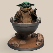 Gelb Mandalorianer Kunst Star Kriege joda Sith Jedi Darth vader obi wan Zahl Statue Sammlung 3d print model - Mito3D