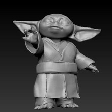 Gelb Junge Kunst Baby Yoda Padawan Jedi Star Kriege 3d print model - Mito3D