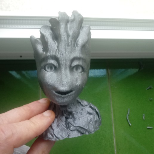 groot baby sculpture bust superheroes marvel guardians of the galaxy 3D print model - Mito3D