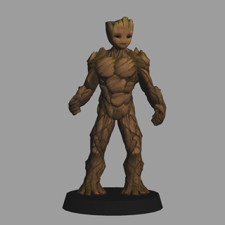 groot - guardians galaxy vol 3 low poly 3d print teen avengers marvel mcu movie collection figure 3d print model - Mito3D