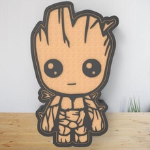 groot baby lamp decoration names bright 3d print model - Mito3D