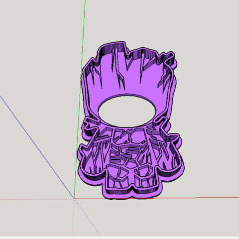 groot body cookie cutter home cookies baby 3D print model - Mito3D
