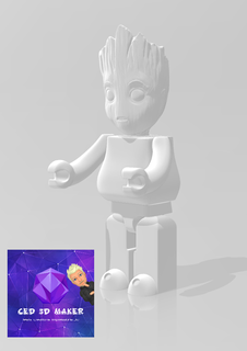 Groot mattoni Lego deco 3d print model - Mito3D
