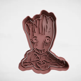 groot cute Home cookie cutter cutters stl molds marvel 3d print model - Mito3D