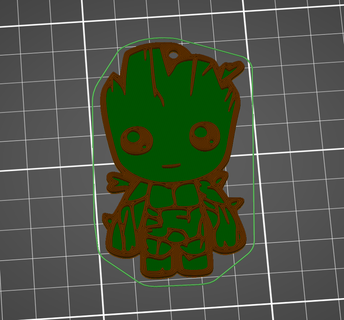 Groot chiave pendente film Groot animato 3d print model - Mito3D