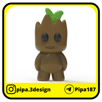 groot llavero y toplanabilir oyuncak bebek funko yüzük aro estatua estatuilla 3d print model - Mito3D