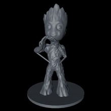 groot love art marvel avengers guardians galaxy 3d print model - Mito3D