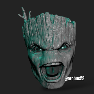 Groot v5 Groot testa headsculpt figura azione figura orobus meraviglia leggende orobus22 3d print model - Mito3D