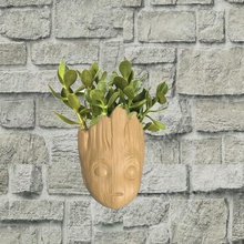 groot wall pot vase baby planter flower flowers balance spring potted coil twisted 3d print model - Mito3D
