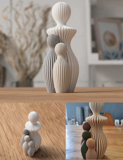 grooved art mlod base candle 3d print model - Mito3D