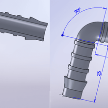 scanalata gomito 8 mm pulsante strumento il 3d print model - Mito3D