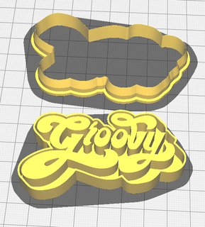 groovy cookie cutter emboss art hippy 3d print model - Mito3D
