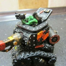grot tank - turret upgrade opening hatches miniature tabletop wargaming warhammer 40k toy 3d print model - Mito3D