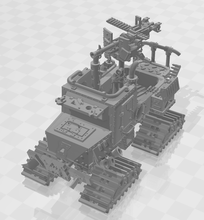 grot tank as sno-cat gobbo grottank space gorkamorka 3d print model - Mito3D