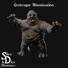 grotesque abomination tabletop miniature game dnd wargame horror monster undead fantasy 3d print model - Mito3D