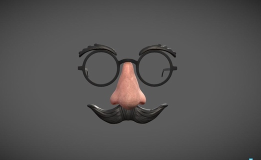 groucho disguise glasses mustache face comedy novelty comedian illustration glass clothing funny carnival costume holloween mask nose classic party cloth 3d print model - Mito3D