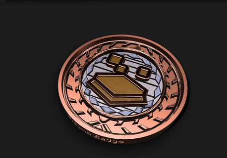 sol badge paladin génial défense fer marches Pokémon Titan badges cendre Pikachu médaille Gym écarlate violet paradoxe 3d print model - Mito3D