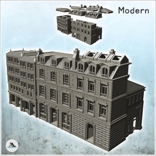 group european multi-storey buildings intact version 20 - world war two second wwii front est moscou stalingrad urbain building architecture tabletop miniatures scenery wargame game terrain house accessories ww2 flames eastern western allies axis action 3d print model - Mito3D