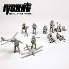 grupo 3 soldados juego personas la estatuilla en miniatura humanos 3d print model - Mito3D