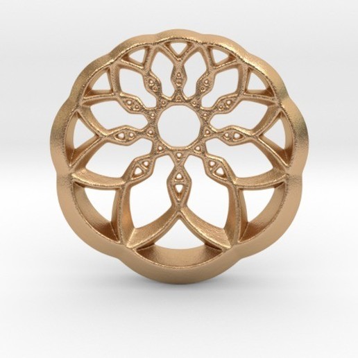 growing wheel pendant jewelry 3D print model - Mito3D