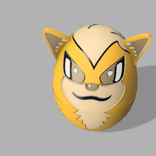 Growlithe recipiente gadget desenho animado Pokémon 3d print model - Mito3D