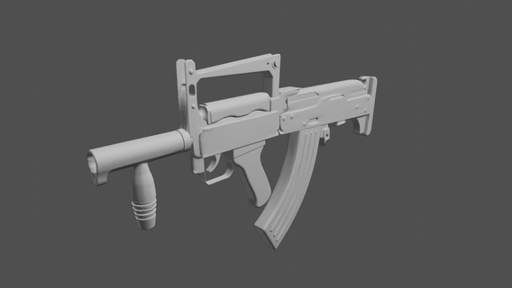 groza os 14 4 2 1 pistola arma juguete 3d modelo Arte 3d print model - Mito3D