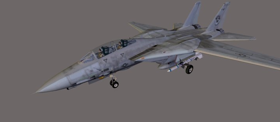grumman f 14 b gato avión combatiente aeronave boeing armada jet lockheed martín rc 3d print model - Mito3D