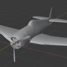grumman f6f hellcat avion usn warbird ww2 Véhicules 3d print model - Mito3D
