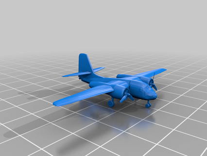 grumman s2 rastreador aeronave portador avión anti submarine frío guerra marina naval patrulla vigilancia us Armada juguete juego 3d print model - Mito3D