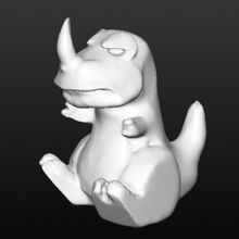 grincheux carnotaurus jeu dinosaure les dinosaures la poupée l'évolution mème jouet trex animaux 3d print model - Mito3D