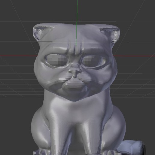 grumpy cat Kunst - Spielzeug Tier grummelig 3D print model - Mito3D