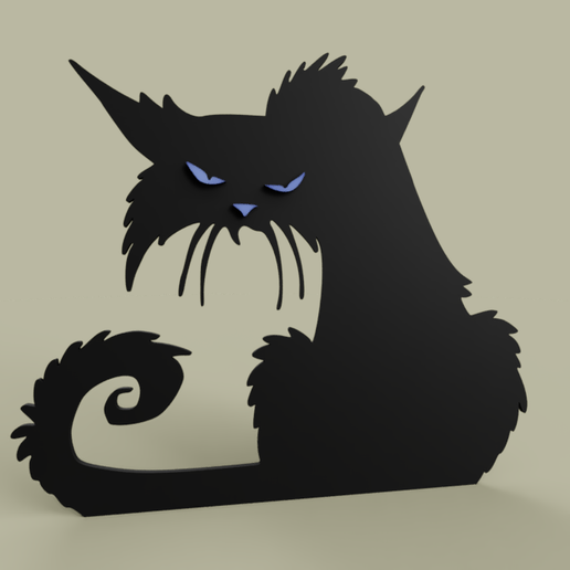 grumpy cat da solo art 2dart 2d parete scontroso grumpycat nsfw 3D print model - Mito3D