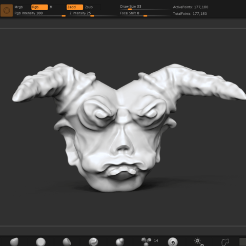 grumpy dude art 3D print model - Mito3D