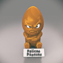 grumpy egg game easter eggs toys jannie 3d print model - Mito3D