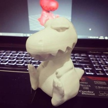 mal-humorado rex jogo trex tiranossauro meme o personagem animais dino dinossauro 3d print model - Mito3D