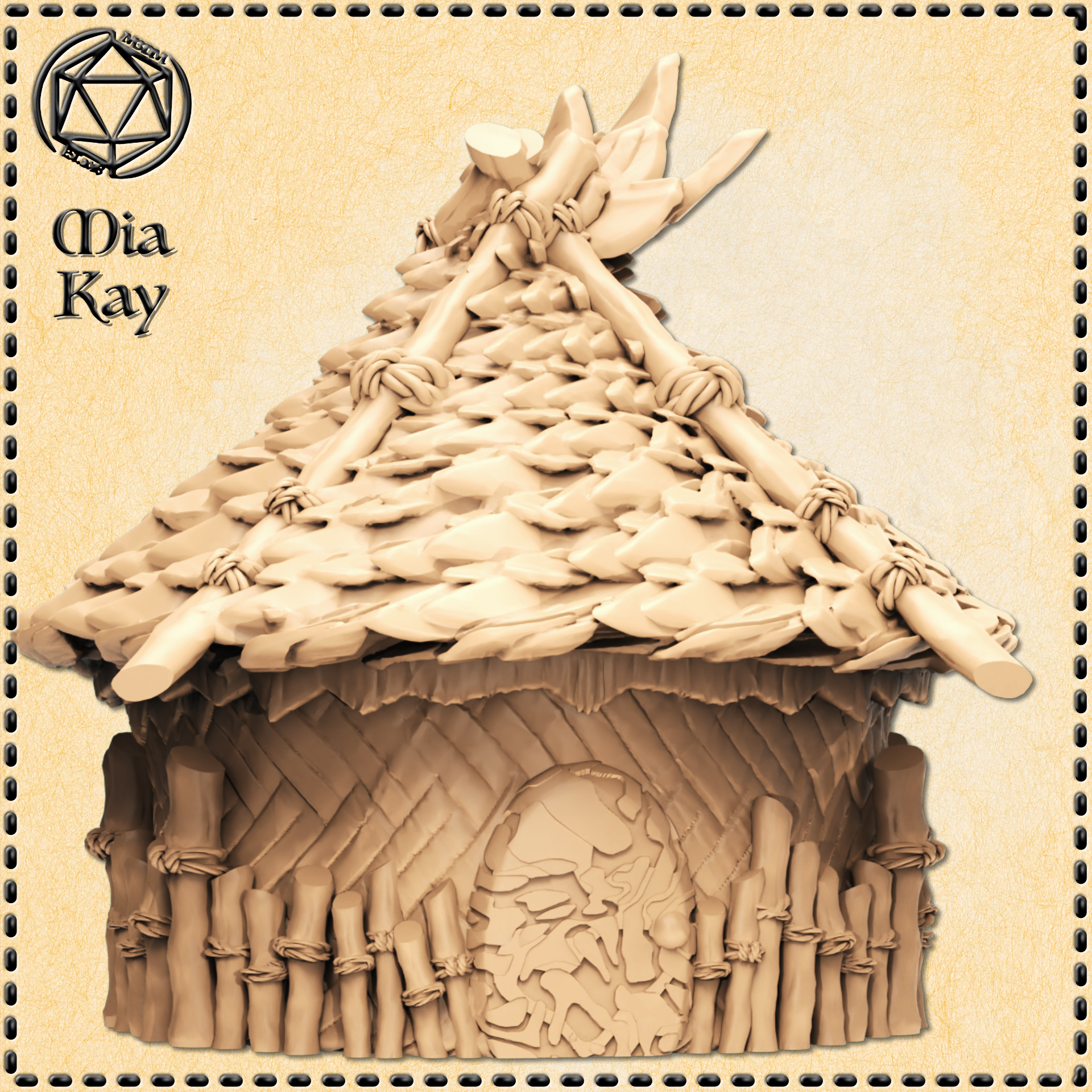 grung hut dragons dungeons fantasy game gaming mini rpg terrain miniature tabletop dnd scatter 3D print model - Mito3D