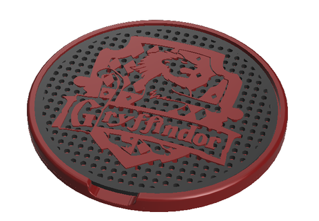 gryffindor coasters 3d print model - Mito3D