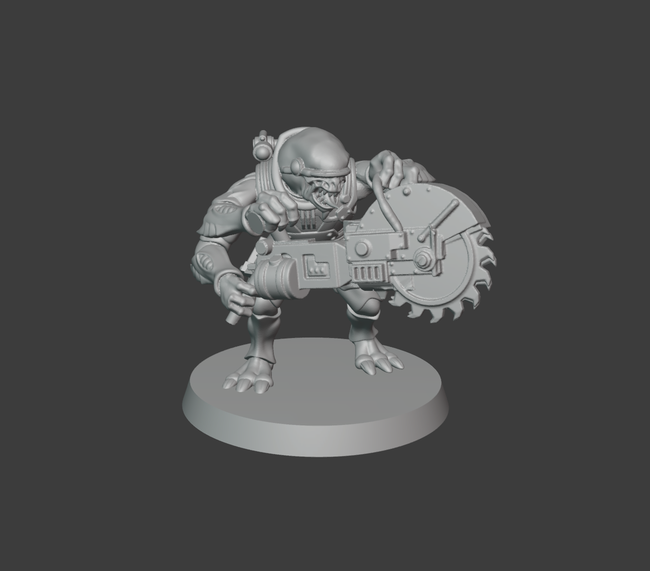 gsc acolyte scie mort attendre faux faction sci miniature table jeu guerre rôle marteau genestealer cultes lourd Roche tyranides 3D print model - Mito3D