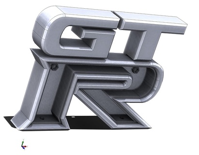 gt-r emblem box-decorative logo poster nissan nismo 3d print model - Mito3D