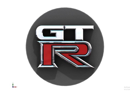 gt-r emblem nissan nismo gtr logo 3d print model - Mito3D